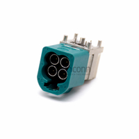 Conector RF Universal 4 en 1 Mini-Fakra Macho, Código Z, Montaje en PCB para Automoción