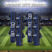 Maillots de baseball personnalisés 2025 pour hommes et femmes Detroit City Connect – Uniformes courts anti-humidité pour jeunes avec logos brodés