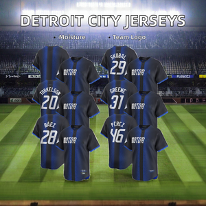 Camisetas de Béisbol Personalizadas Detroit City Connect 2026 para Hombre y Mujer, Uniformes Juveniles Cortos que Absorben la Humedad, Logos Bordados - Product Image 2