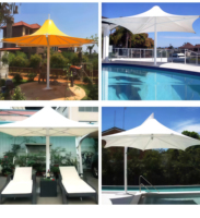 Diseño moderno de alta resistencia PVDF arquitectura extensible acero parasol techo estructura de membrana suministrada por la fábrica