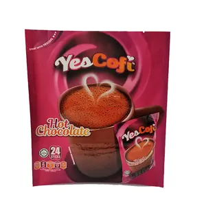 custom printed UV instant brew premix coffee powder commodity packaging coffee bag plastic bag