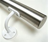 Meistverkaufter Schwerlast-Metallgeländerhalter für Rahmenlose Glasbalustrade Treppensystem mit Satiniert Polierter Oberfläche