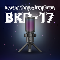 Microphones de bureau à réduction de bruit professionnels micro à condensateur cardioïde micro de jeu Microphone USB pour PC
