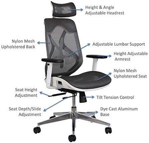 Standard CE Certificate Office Desk Chair with <b>Footrest</b> New Design Office Chair Height <b>Adjustable</b> Backrest Desk Chair - Product Image 3