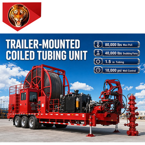 รถขุดเจาะแบบหมุน Tigerrig 360/1.5-7900/T เครื่องยนต์ดีเซล พร้อมรถบรรทุกท่อขด CTU สำหรับงานซ่อมบำรุงบ่อน้ำมัน รับประกัน 1 ปี - Product Image 1