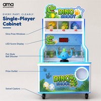 Machine de tir sur le thème des dinosaures, jeu d'arcade avec lumières et sons, construction en bois et acrylique, alimentation 110/220V, jeu de table pleine grandeur pour centres de jeux