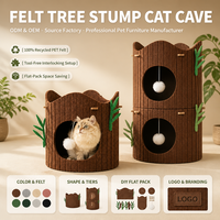 YUMENG Arbre à chat avec tronc, maisonnette, coussin en peluche, surface à gratter et perchoir supérieur en forme d'oreilles de chat pour chats d'intérieur