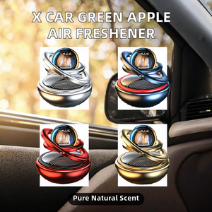 Diffuseur d'arômes solaire de luxe à double anneau pour voiture, diffuseur rotatif suspendu, ornement parfumé pour l'intérieur de voiture - Product Image 5