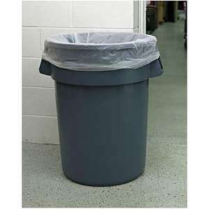 Contenedor de Basura Redondo de Plástico HDPE Unisan de 44 Galones para Uso en Oficinas, Color Gris - Product Image 2