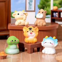 Harsen miniatuur Chinese dierenriem figuurtjes set van 12 dieren Rat Os Tijger Konijn bureau decoratie promotie cadeau
