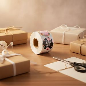 Self-Adhesive Label <b>Roll</b> Rectangular Paper Durable Food Packaging Labels Digital Printing 3 In Core Dia - Product Image 5