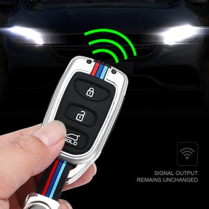 Accessoires automobiles intérieur en alliage de Zinc couverture de clé de voiture Silicone clé de voiture coque Fob support adapté pour Hyundai <span class=keywords><strong>Kia</strong></span> - Product Image 6