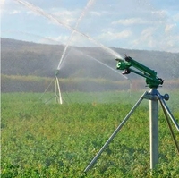 Arroseur à canon métallique réglable à 360° avec composants en acier inoxydable, portée de 80 m pour l'irrigation des terres agricoles
