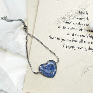 วันเกิดเดือนลืมฉันไม่ได้ปรับแต่งธรรมชาติดอกไม้แห้งเรซิ่นจี้สร้อยคอสําหรับเธอ - Product Image 3