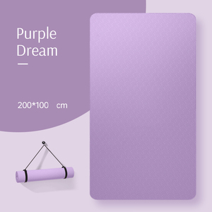 Tapis de yoga TPE 200*100 antidérapant, grand format, écologique, avec logo personnalisé, design large, pour Pilates, <span class=keywords><strong>fitness</strong></span> et exercices, vente en gros - Product Image 1