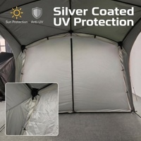 Auvent de camping pliable pour 3 à 6 personnes, abri solaire, pavillon imperméable pour le camping, la randonnée et le trekking