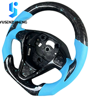 Volant en fibre de carbone forgé à fond plat personnalisé pour Ford Fiesta EcoSport Mk7 Mk7.5 St 180 Mk8 Mk6 Mk5 2013 2014 2006