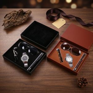 Set de Regalo de Lujo para Hombre con Reloj de Metal, Gafas de Sol Aviador, Bolígrafo y Brazalete de Cuentas, Caja de Regalo Ejecutiva Premium para <span class=keywords><strong>Padre</strong></span> - Product Image 4