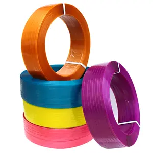 Prezzo di fabbrica cinturino in poliestere di plastica cinturino in PET reggetta rotolo cintura di imballaggio verde per l'ancoraggio del carico