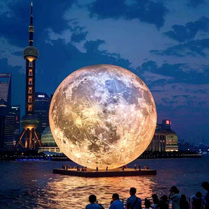 Globos Inflables con Forma de Planetas de la Marca Airvon, Globo <span class=keywords><strong>Lunar</strong></span> Iluminado Personalizado con LED para Eventos Temáticos - Product Image 1