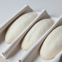 Toile de cuisson en coton pur non blanchi pour pain au levain artisanal, naturelle, de qualité alimentaire et réutilisable