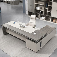 Mobilier de bureau moderne direct d'usine LR-BD-018 bureau de patron de haute qualité bureau de direction de luxe pour une utilisation de bureau de PDG