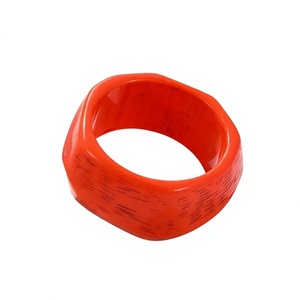Classic Jade Premium Resin Bangles <b>Red</b> and Green Unique Marbled Pattern Unisex Fashion <b>Bracelet</b> Wedding Party with Woman - Product Image 2