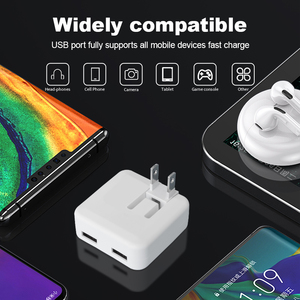 Bán buôn đa cổng chúng tôi JP cắm QC3.0 5V 1A 2.4A Power <span class=keywords><strong>adapter</strong></span> 2 cổng <span class=keywords><strong>USB</strong></span> nhanh sạc du lịch nhỏ gọn tường sạc - Product Image 6