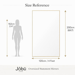 Takara - Full Length Gold Metal <b>Rectangle</b> <b>Mirror</b> - 200cm X 120cm - Product Image 4