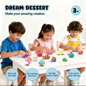 12 Pieces Underwater Adventure Theme Air Dry <b>Modeling</b> Clay Colorful DIY Set for Kids Handmade Toys - Product Image 2