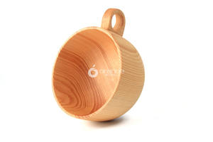 Taza de café y té de madera de vientre grande de <span class=keywords><strong>grano</strong></span> de madera Vintage con logotipo personalizado, tazas y platillos de té de estilo de diseño bonito - Product Image 5