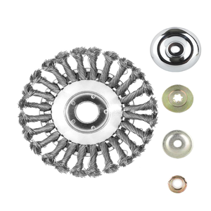 Tête <span class=keywords><strong>de</strong></span> coupe débroussailleuse rotative, disque <span class=keywords><strong>de</strong></span> brosse en fil d'acier à nœud torsadé, lame <span class=keywords><strong>de</strong></span> coupe filaire, tête <span class=keywords><strong>de</strong></span> mangeur d'herbe pour l'élimination <span class=keywords><strong>de</strong></span> la rouille <span class=keywords><strong>de</strong></span> la <span class=keywords><strong>mousse</strong></span> - Product Image 3