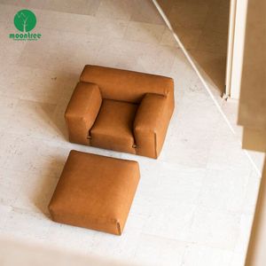 Moontree High End artigianale divano interno Villa di lusso soggiorno antico divano <span class=keywords><strong>in</strong></span> <span class=keywords><strong>pelle</strong></span> a forma di U - Product Image 4