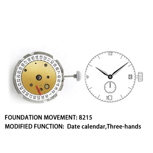 Reloj automático OEM, movimiento japonés, personalización personalizada, modificación 8215, movimiento minimalista, pequeños segundos, accesorios de reloj mecánico - Product Image 2