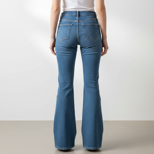 กางเกงยีนส์ขากว้างสำหรับผู้หญิง กางเกงยีนส์ทรงบาน กางเกงลำลองทรงเข้ารูปสำหรับผู้หญิง กางเกงยีนส์สำหรับผู้หญิง ฤดูหนาว - Product Image 5