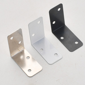Corner <b>Bracket</b> Carbon Steel Black <b>Silver</b> Spray Paint Durable For Shelf Support Connectors - Product Image 1
