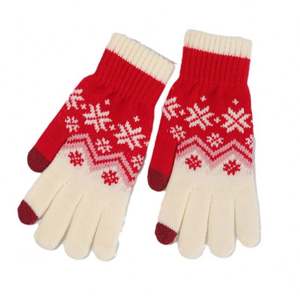 Guantes de Invierno para Mujer, Tejidos con Jacquard, para Pantallas Táctiles, Estilo Sencillo para Uso Diario y al Aire Libre - Product Image 1