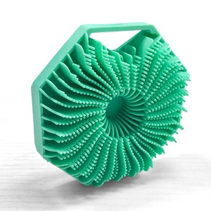 Manico facile impugnatura in <span class=keywords><strong>Silicone</strong></span> ecologico Scrubber spazzola da <span class=keywords><strong>bagno</strong></span> da doccia <span class=keywords><strong>spugna</strong></span> per pulizia corpo a forma di Silhouette - Product Image 3