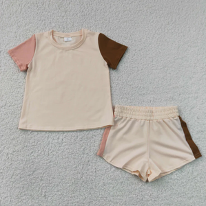 Conjunto de Ropa de Verano para Bebés Niñas, Camisa Caqui de Manga Corta y Pantalones Cortos de Algodón - Product Image 3