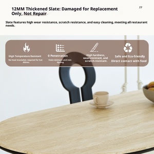 Table à manger moderne de style français, mobilier de maison, nouveau modèle assemblé, marque significative, 4 places, en bambou, rectangulaire, pour petit appartement - Product Image 3