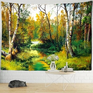 Kustomisasi Desain Lukisan Minyak Gaya Scene Ins Tapestry Aubusson untuk Dekorasi Ruangan & Latar Belakang Live Streaming - Product Image 2