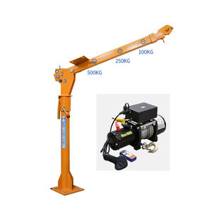 Fournisseur CE <span class=keywords><strong>12v</strong></span> 24v <span class=keywords><strong>mini</strong></span> 500kgs 800kgs 1ton petit pick-up grue montée sur élévateur avec <span class=keywords><strong>treuil</strong></span> à câble - Product Image 3