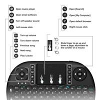 Clavier sans fil mini 2,4G avec pavé tactile rétroéclairé I8, pavé tactile rétroéclairé USB pour ordinateur portable/Smart TV