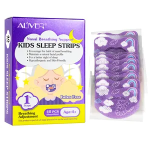 ALIVER 100% Safe Latex Free Breathing Adjustment Nasal Breathing Support Kids Sleep Strips 40pcs Improves Sleep