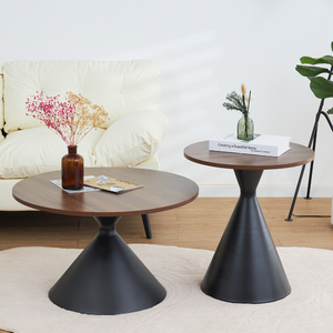 Creative Crema stile rotondo in legno <span class=keywords><strong>e</strong></span> metallo tè/tavolino minimalista <span class=keywords><strong>Mobile</strong></span> divano tavolino per piccoli spazi casa soggiorno - Product Image 1