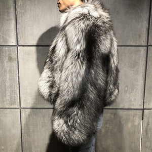 Giacca da <span class=keywords><strong>Uomo</strong></span> in Pelliccia di Volpe di Alta Qualità <span class=keywords><strong>Cappotto</strong></span> Invernale Caldo in Vera Pelliccia di Volpe Naturale - Product Image 2