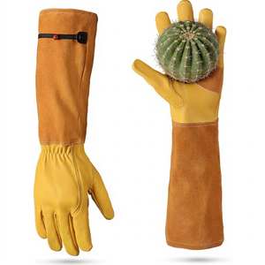 Gardening <b>Gloves</b>, <b>Long</b> Leather Garden <b>Gloves</b> for Women & Men - Product Image 1