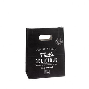Bolsa de Papel para Comida para Llevar con Logotipo, Impresión a Color Personalizada, Cartón de Papel Kraft, Artículos Pequeños, Impresión Flexográfica en Blanco y Negro - Product Image 4