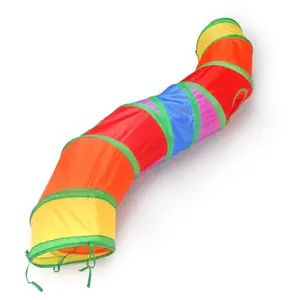 S Way Cat Tunnel Collapsible Pop-up Pet Tube Hideaway Play Toy with Ball