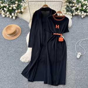 Ensemble décontracté d'hiver 2 pièces pour femme : Tunique à col rond et haut à bandage, et ensemble tricoté – Vente en gros - Product Image 3